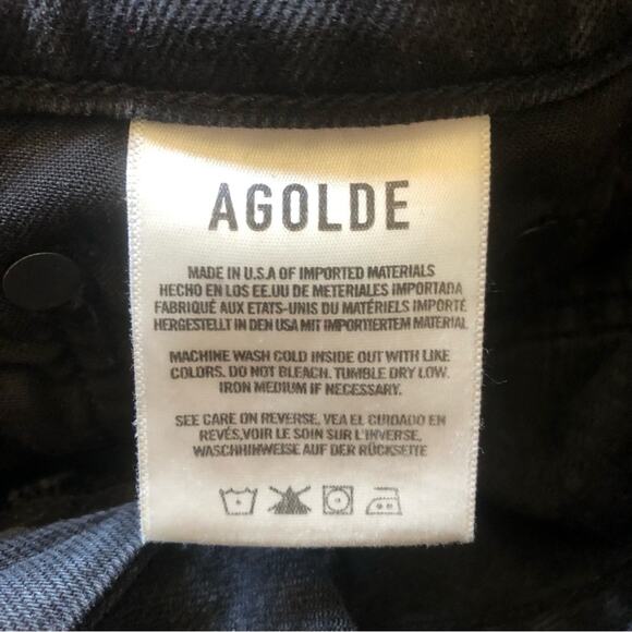 AGoldE Women’s Washed Black Traditional Hem Straight Leg Nico Jean 24 - Picture 10 of 12